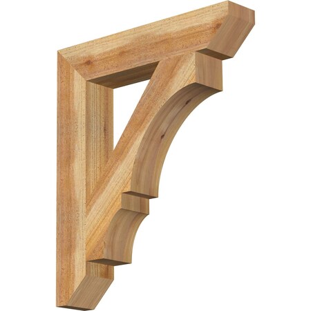 Balboa Slat Rough Sawn Bracket, Western Red Cedar, 4"W x 22"D x 26"H